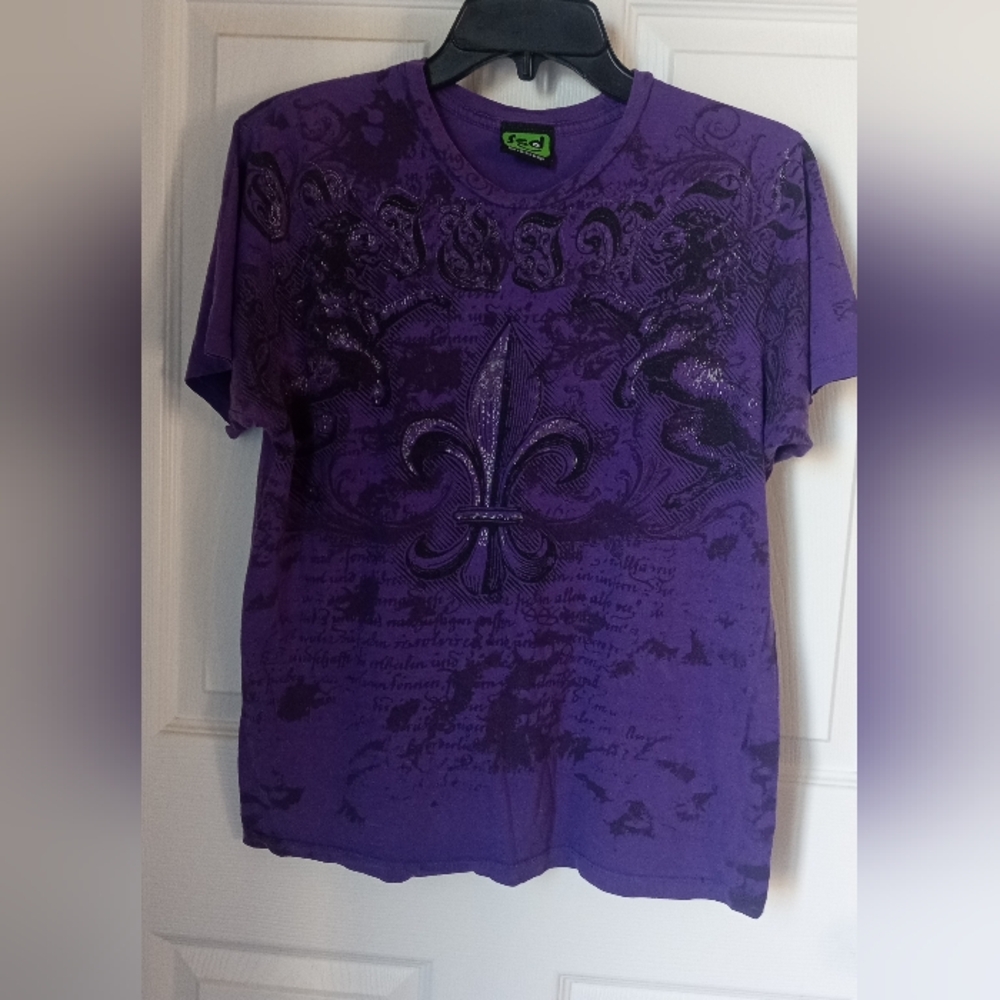 Purple Graphic Long Sleeve Tee